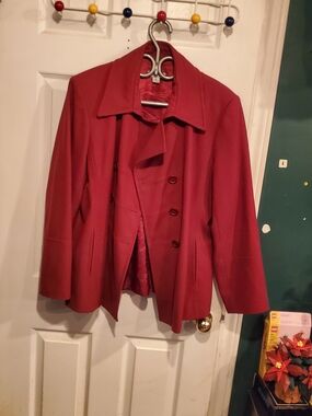 Studio JAX Red Double-Breasted Blazer Jacket